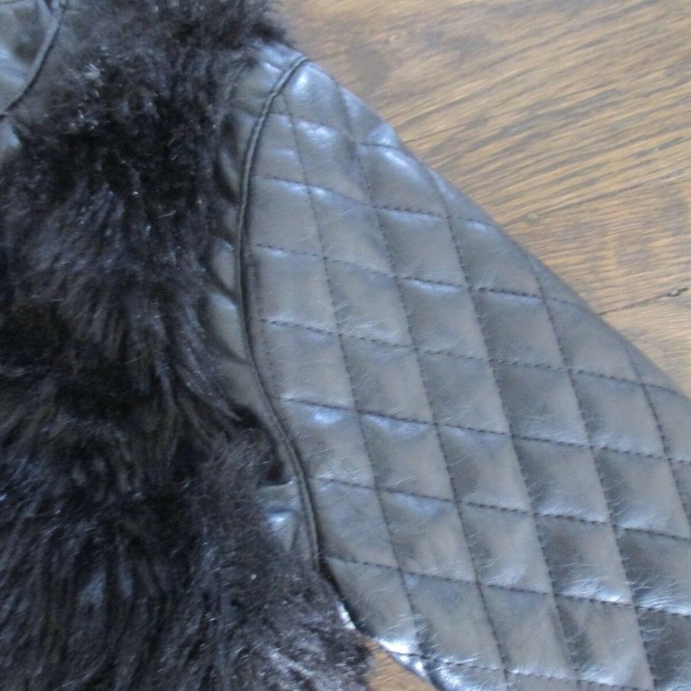 CATHERINE MALANDRINO Faux Leather Fur Kids Jacket - Picture 6 of 9